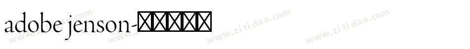 adobe jenson字体转换